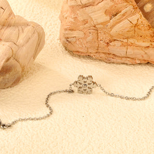 Frosted Accessory Bracelet with Diamonds 12mm 18+3cm