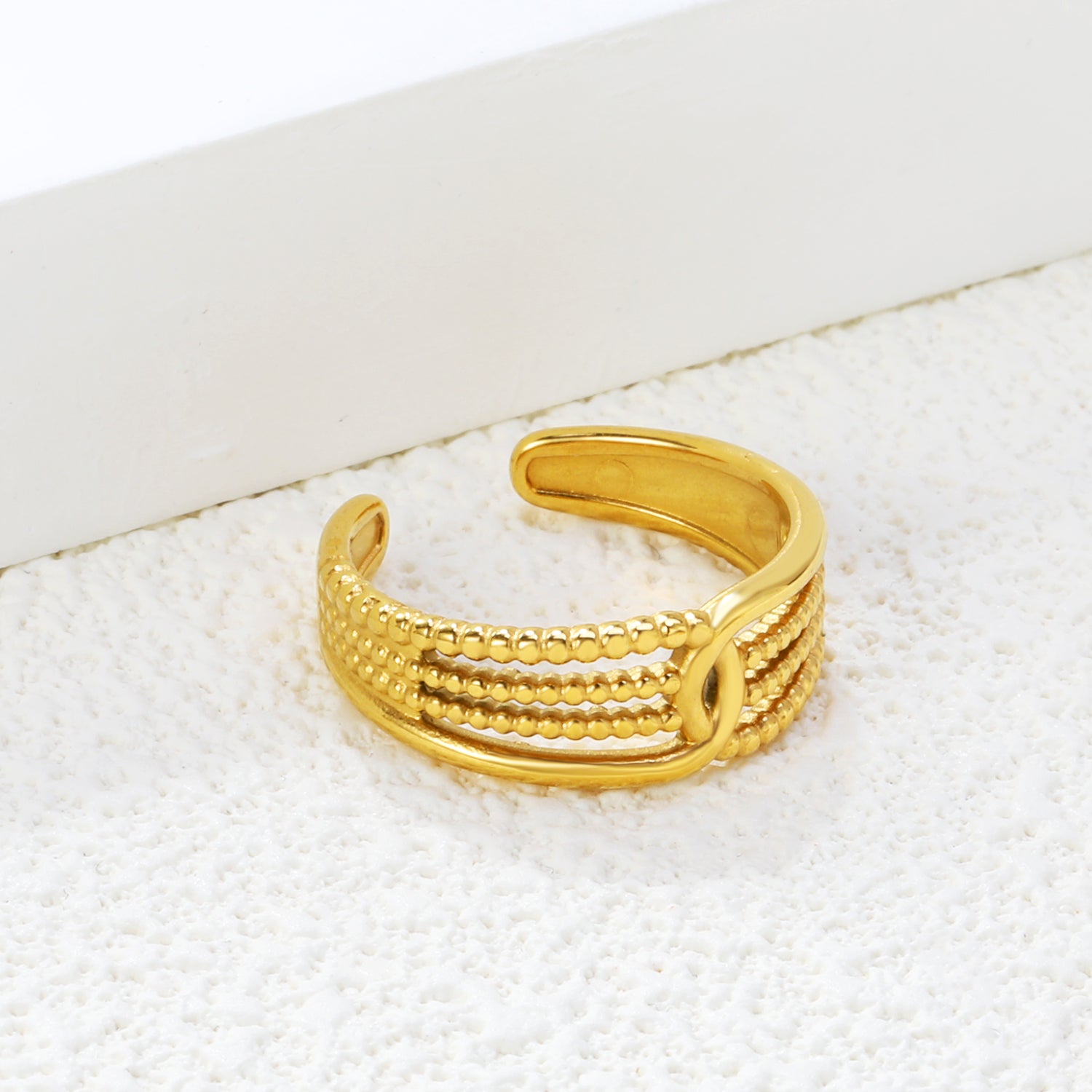 4.3mm Minimalist Golden Open Ring for Women ¨C Dainty Adjustable Thin Band, Versatile & Elegant asonjewelry