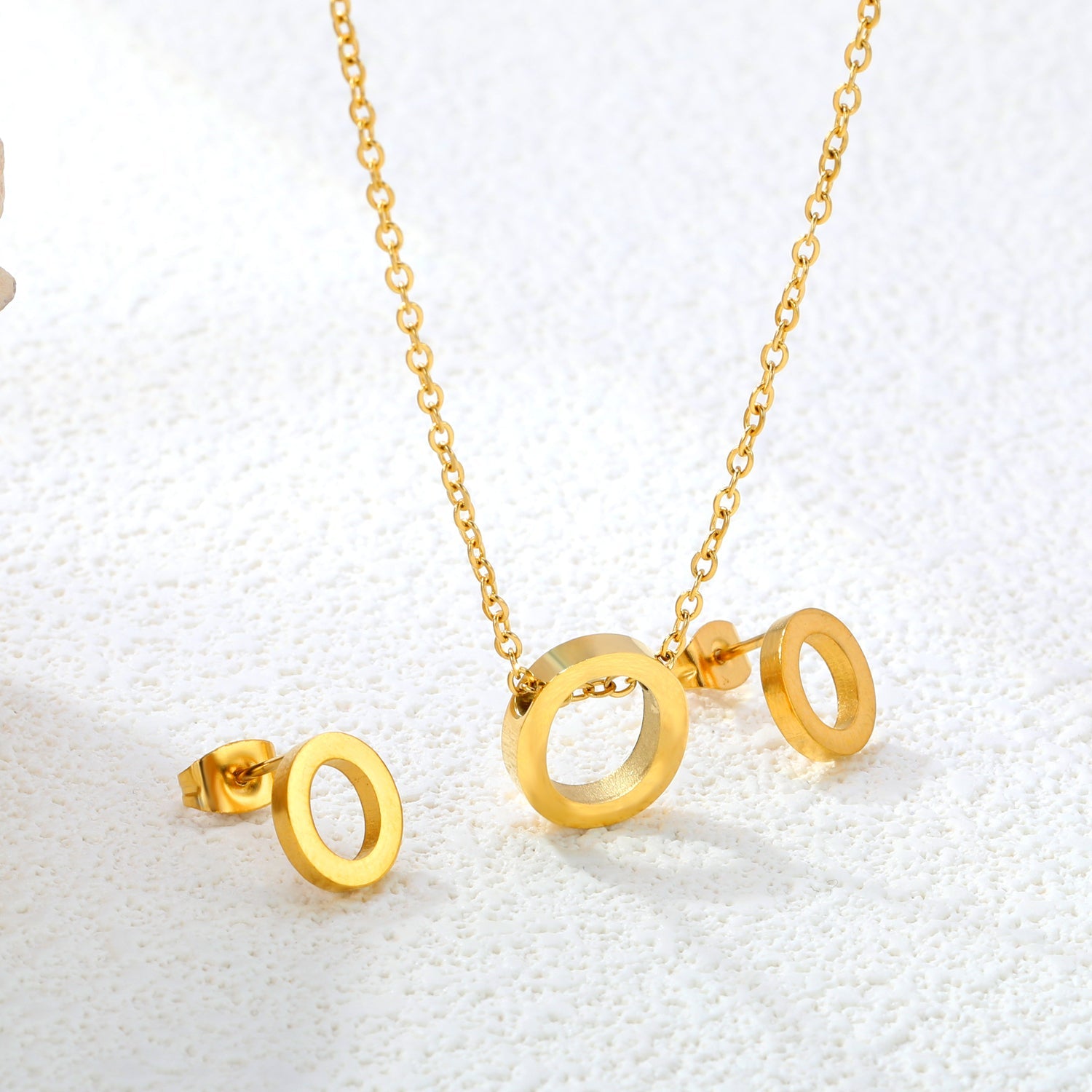 Steel/Gold Cut Letters Set without Diamonds A-Z asonjewelry