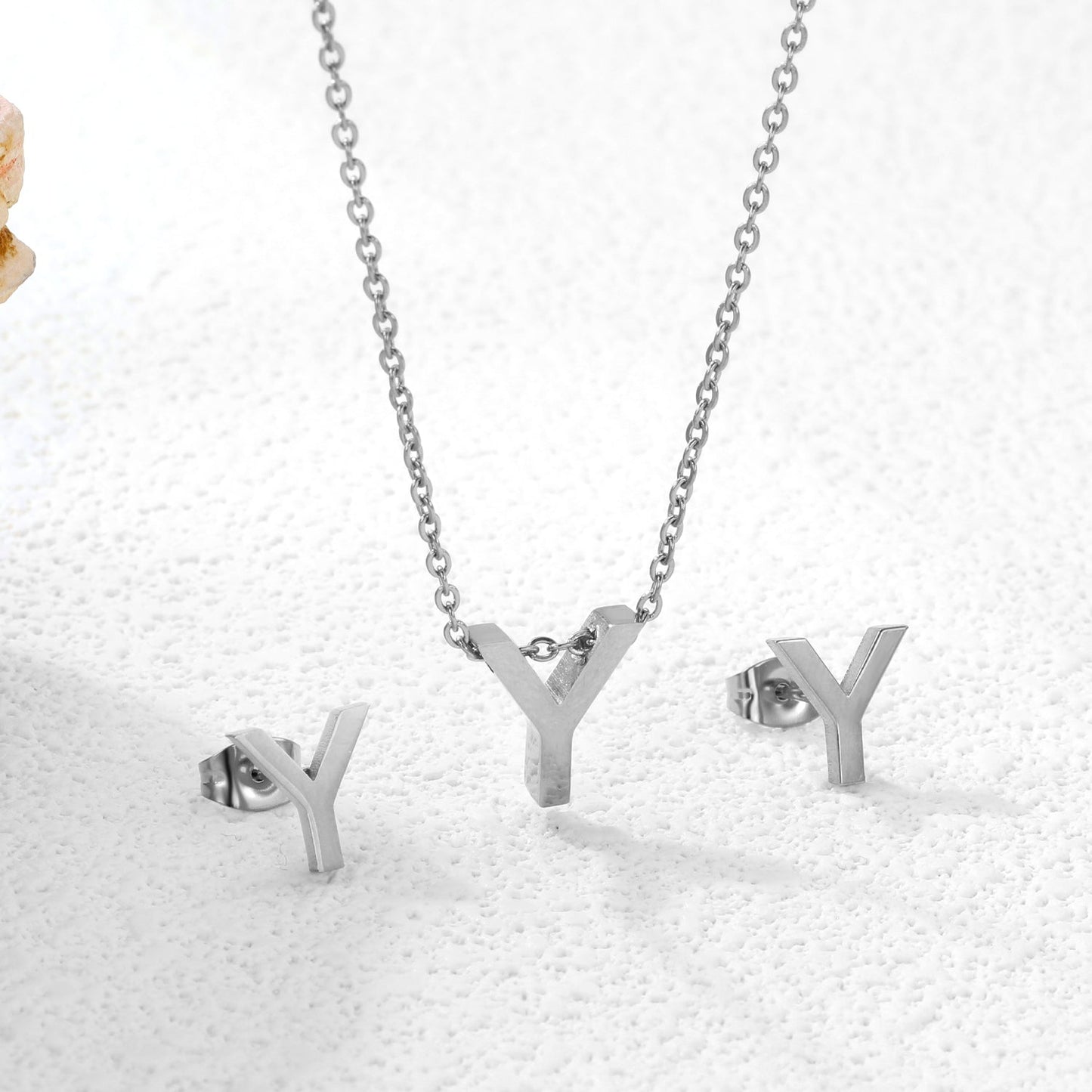 Steel/Gold Cut Letters Set without Diamonds A-Z asonjewelry