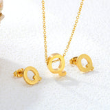 Steel/Gold Cut Letters Set without Diamonds A-Z