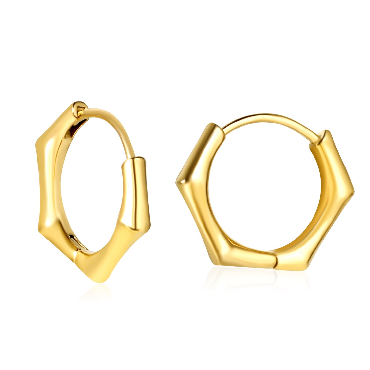 Rhombic pentagonal earrings 3*20*16.3mm steel color/golden color asonjewelry