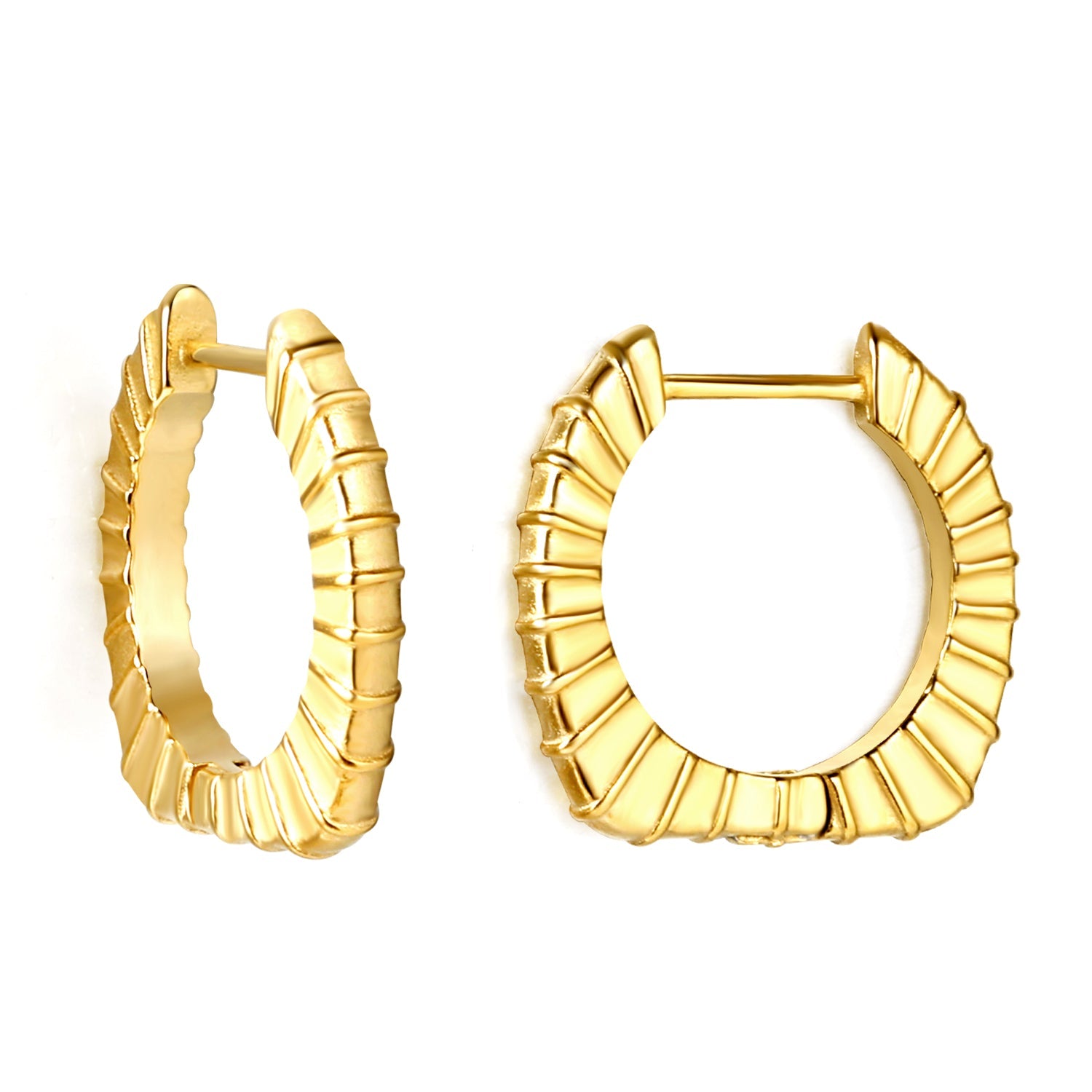 Round square corner cross grain ear buckle 2.6*20*19.3mm asonjewelry