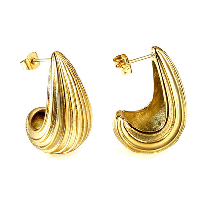 Vertical Drop Oval Earrings 17*30mm asonjewelry