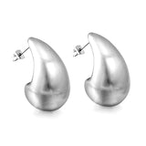 Water Drop Oval Earrings 19.5*32mm