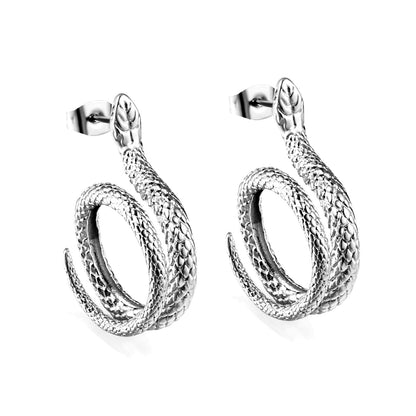 Coil Snake Earrings 7.7*30mm asonjewelry