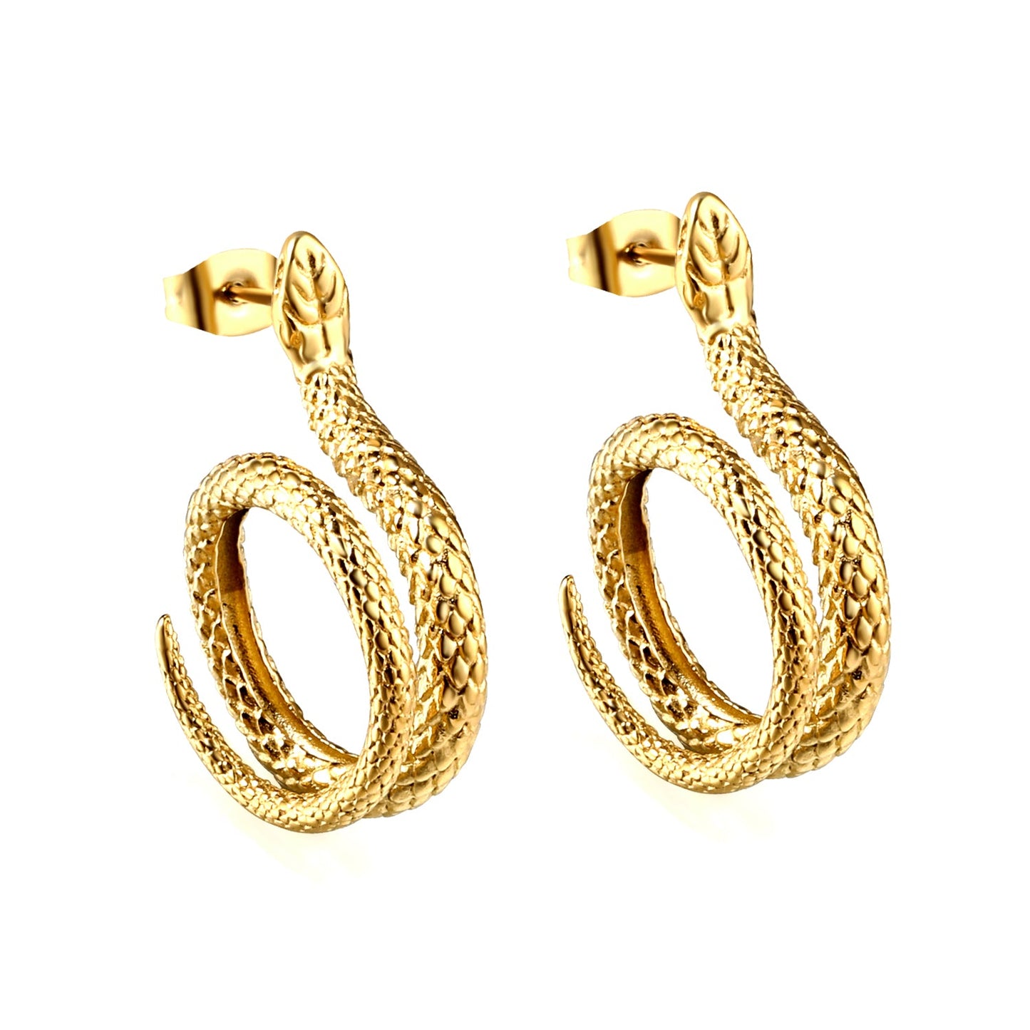 Coil Snake Earrings 7.7*30mm asonjewelry