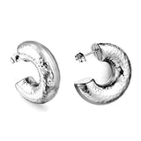 C-shaped bumpy earrings 26*32mm