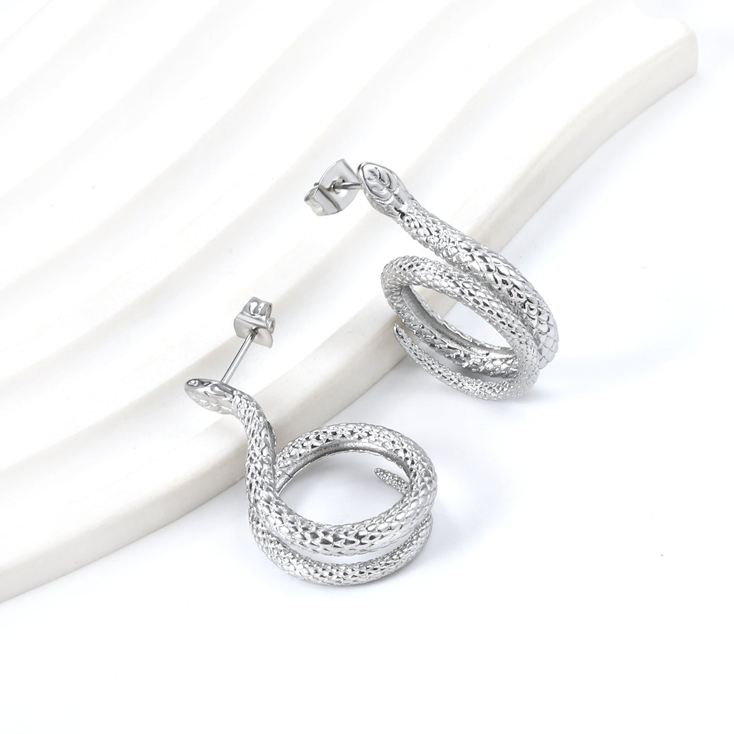 Coil Snake Earrings 7.7*30mm asonjewelry