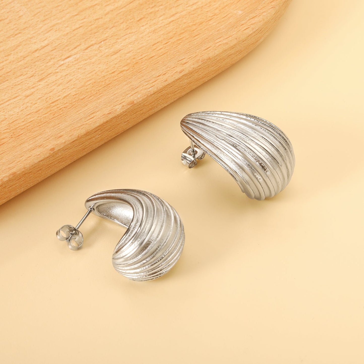 Vertical Drop Oval Earrings 17*30mm asonjewelry
