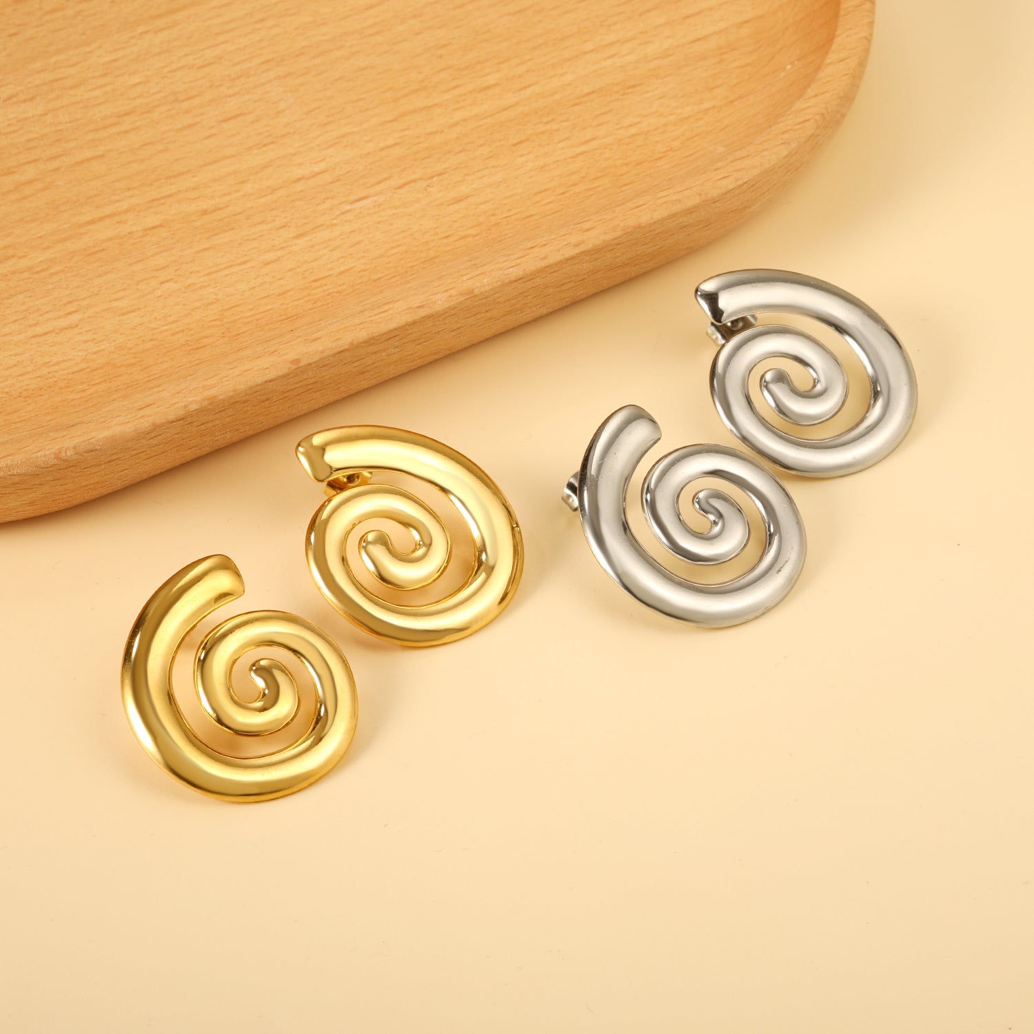 Spiral Earrings 26.7*31mm asonjewelry