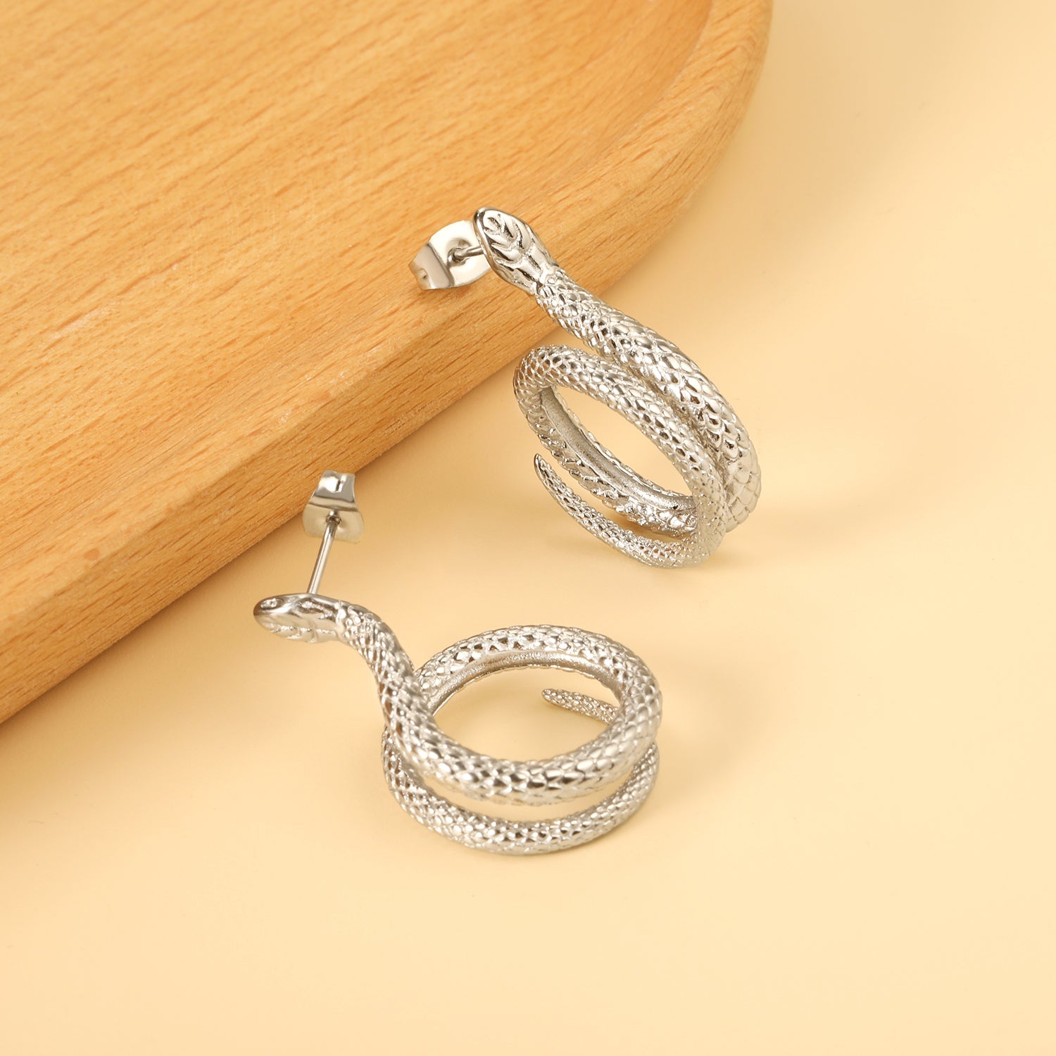 Coil Snake Earrings 7.7*30mm asonjewelry