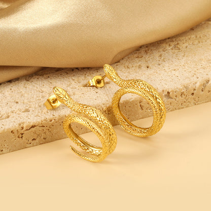 Coil Snake Earrings 7.7*30mm asonjewelry