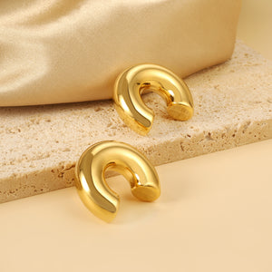 C-shaped stud earrings 31*26.5mm