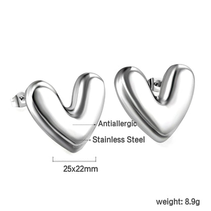 Heart Shape Earrings 25*22mm asonjewelry