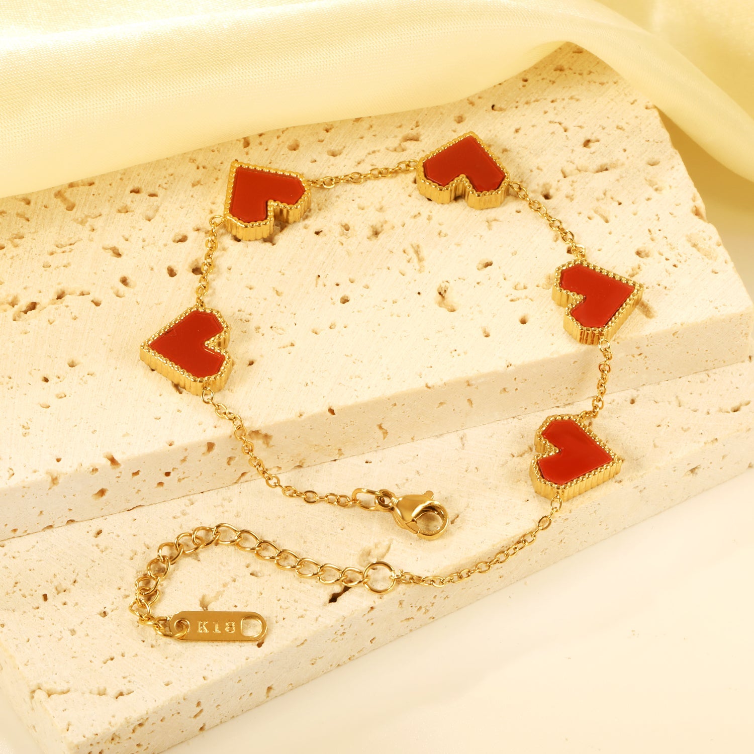 11.3*10.5mm heart shape sticky double-sided white shell/black/red/pink/green horizontal acrylic accessories 18+5cm+6mm round plaque Bracelet gold color asonjewelry