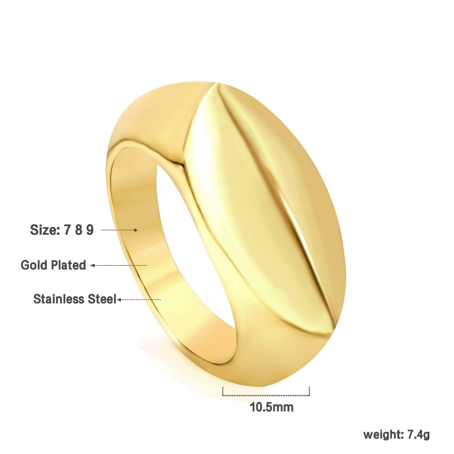 Exaggerated and highly personalized sleek ring asonjewelry
