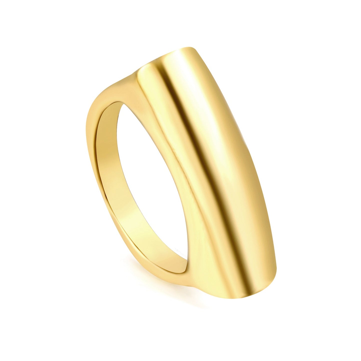Exaggerated Hammered Cylindrical Ring asonjewelry