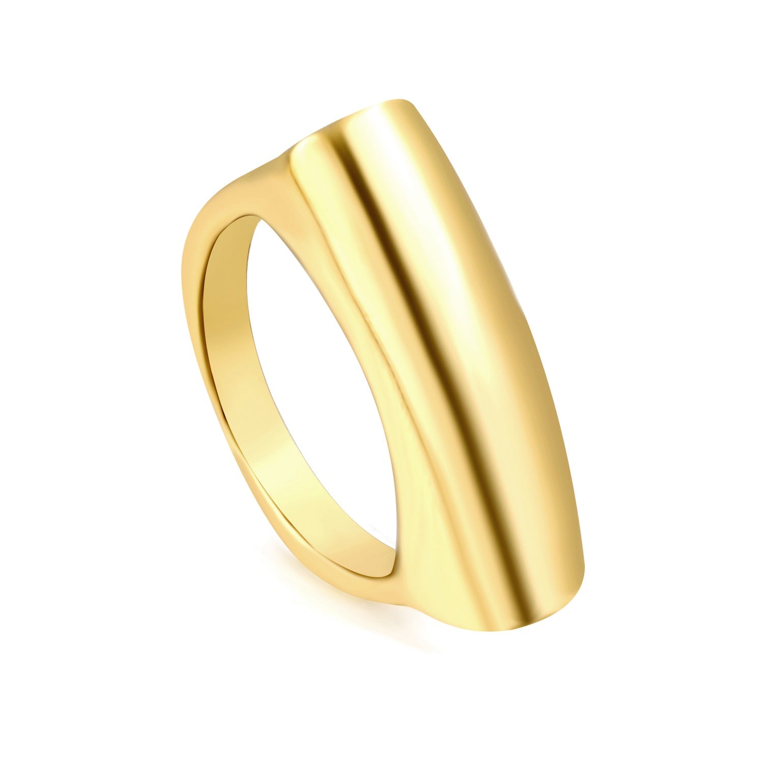 Exaggerated Hammered Cylindrical Ring asonjewelry
