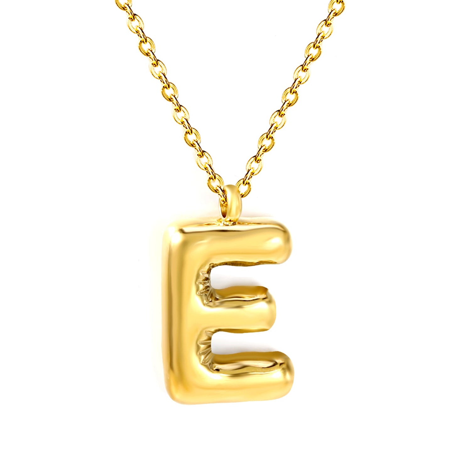 A~Z Bubble Letter Pendant Necklace 45+5cm asonjewelry