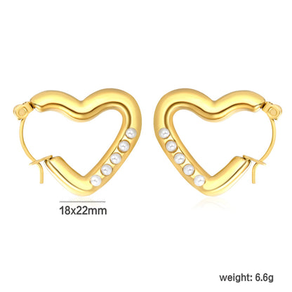 18x22mm heart-shaped white pearl earrings, gold asonjewelry