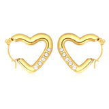 18x22mm heart-shaped white pearl earrings, gold