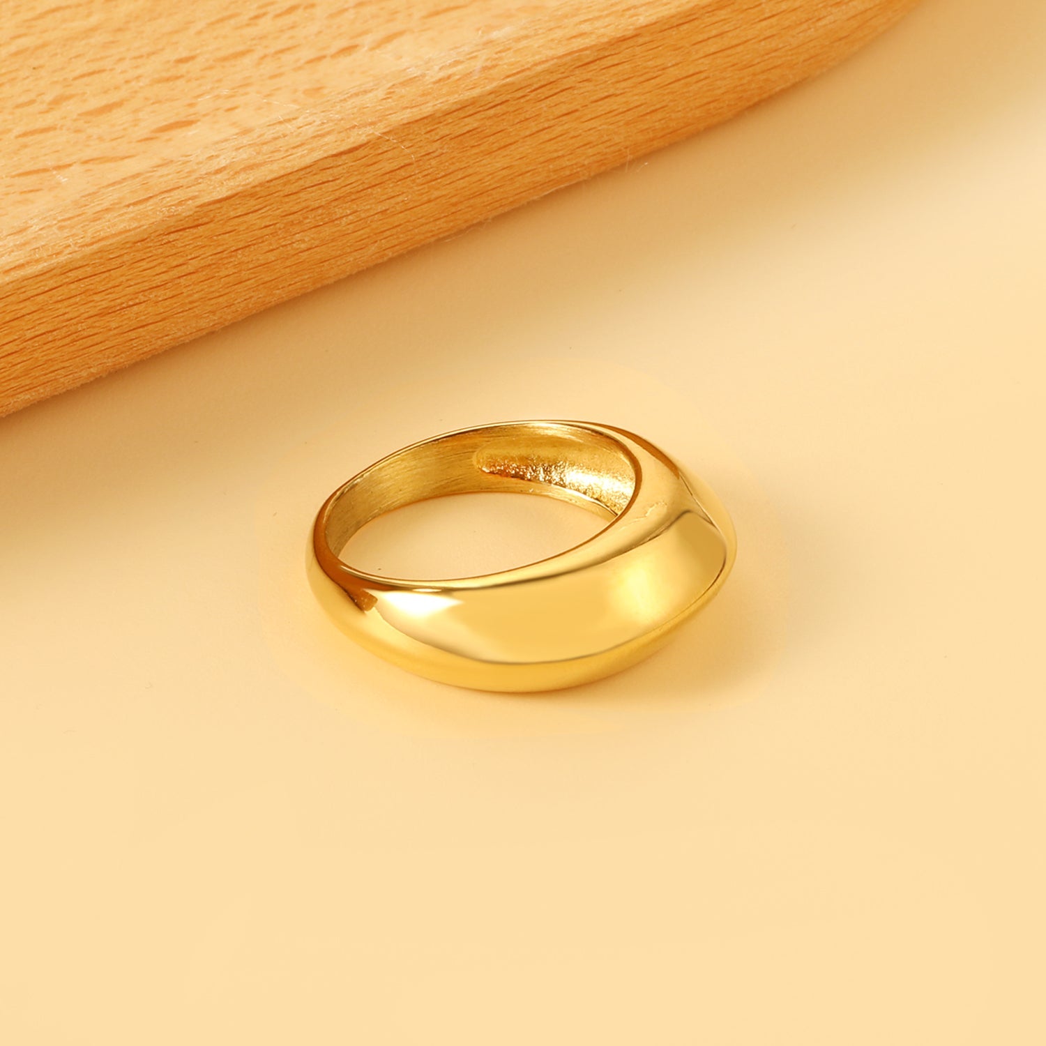 Exaggerated hammered round size 7 to 9 ring asonjewelry