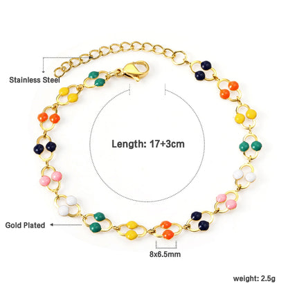 Color Oil U-shaped Bracelet 17+3cm asonjewelry