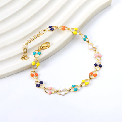 Color Oil U-shaped Bracelet 17+3cm asonjewelry
