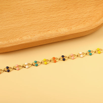 Color Oil U-shaped Bracelet 17+3cm asonjewelry