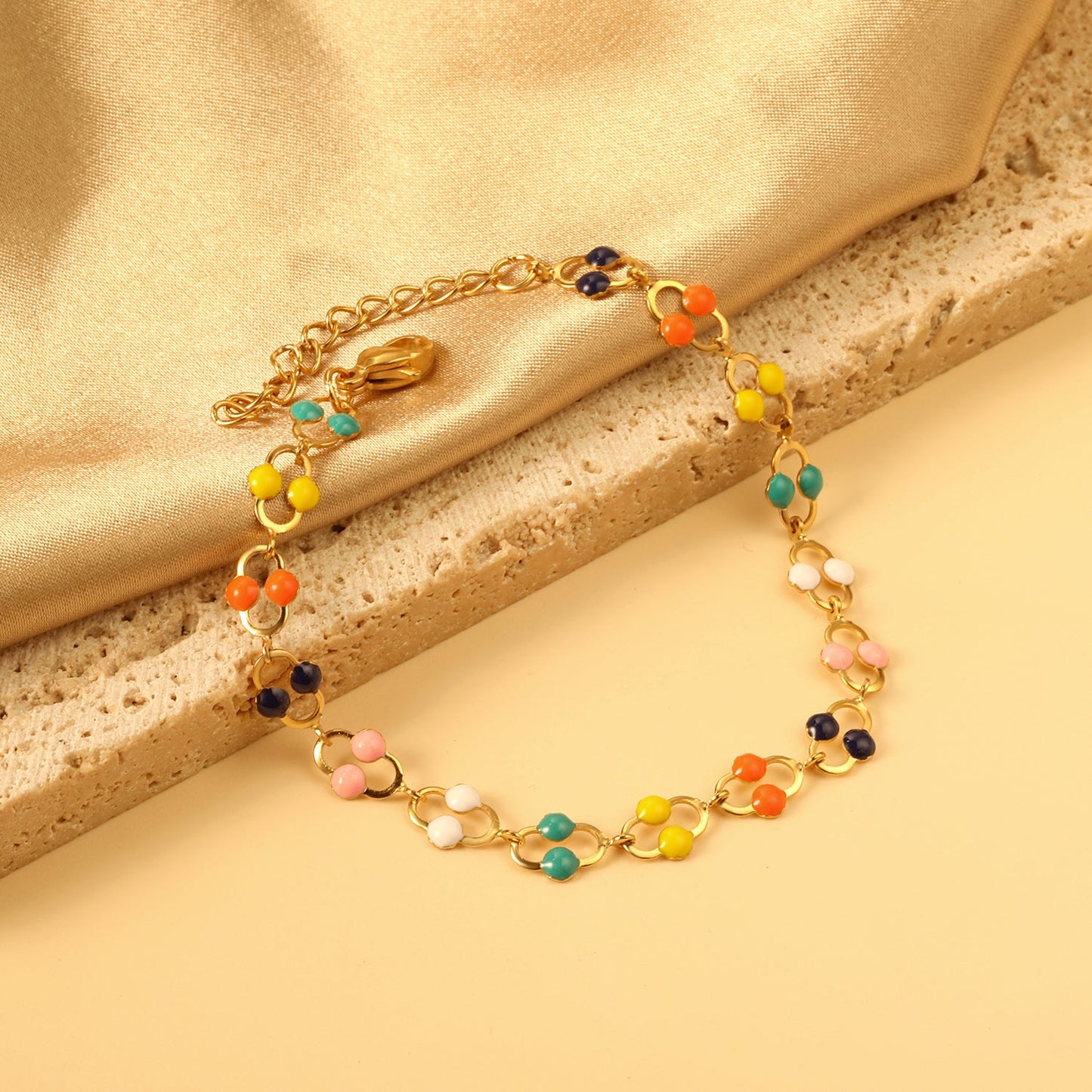 Color Oil U-shaped Bracelet 17+3cm asonjewelry