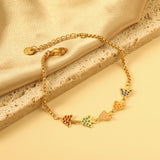 5 Drip Oil Mixed Color Mushroom Bracelet 17+3cm