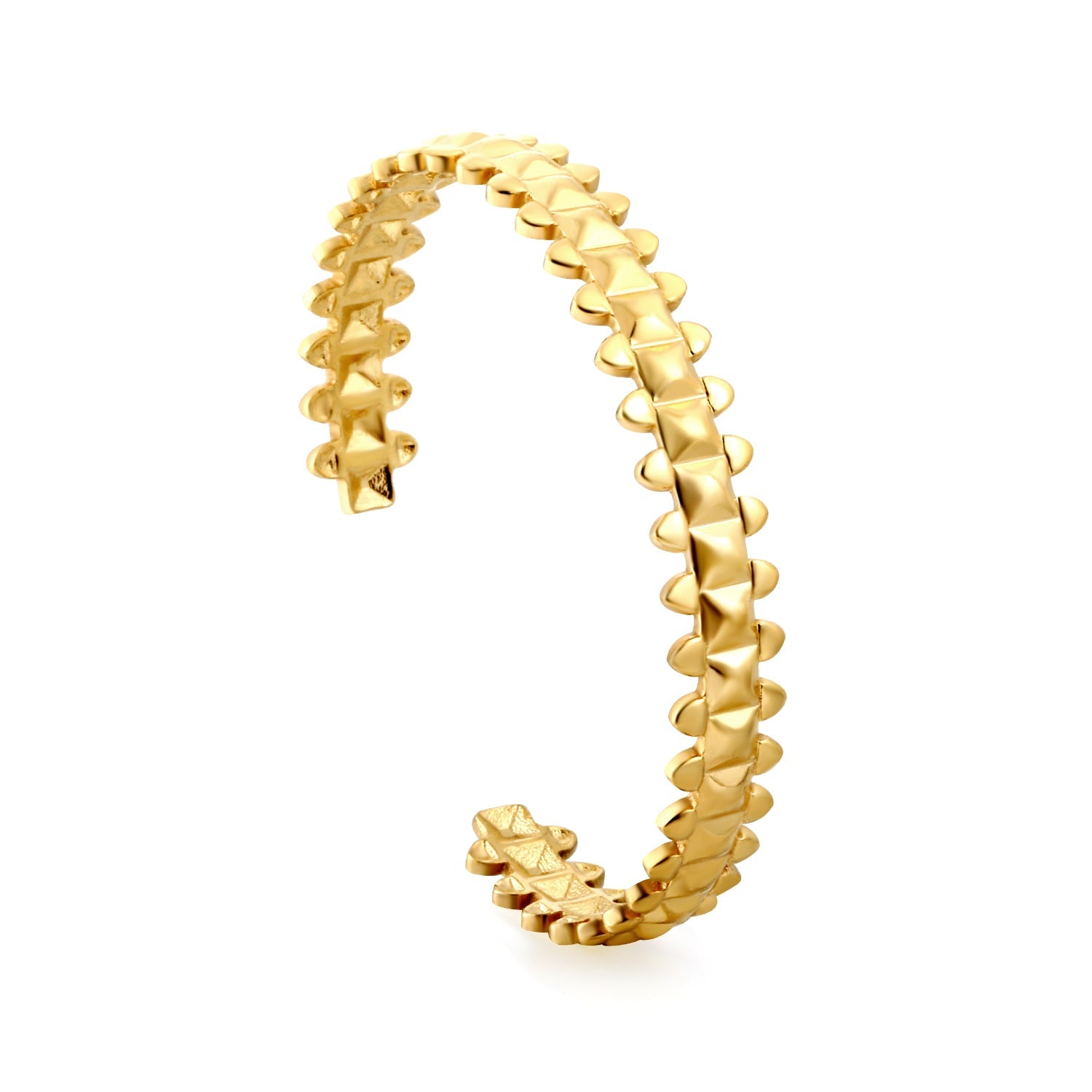 Bracelet with uneven surface in the shape of an open spine asonjewelry