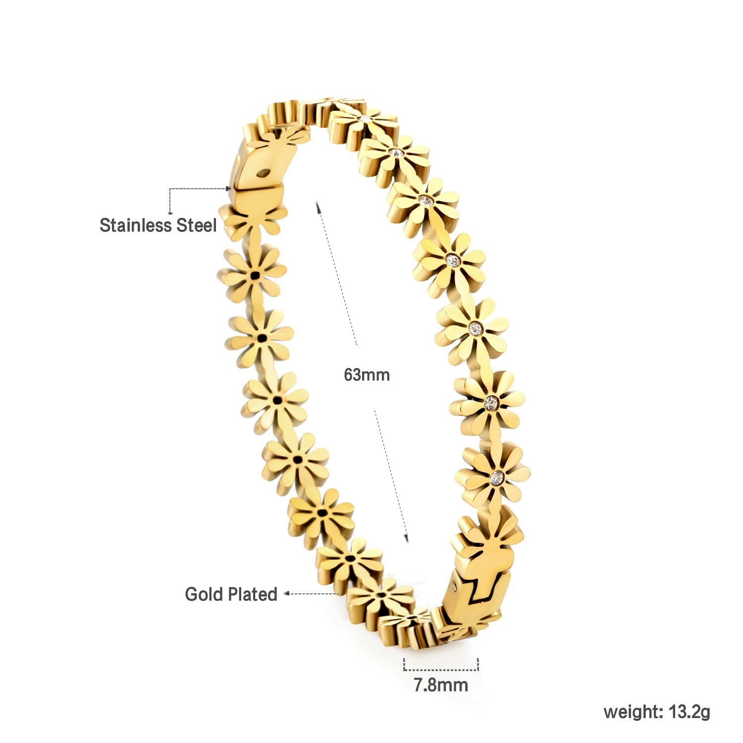 Bracelet made from a combination of tiny flowers asonjewelry