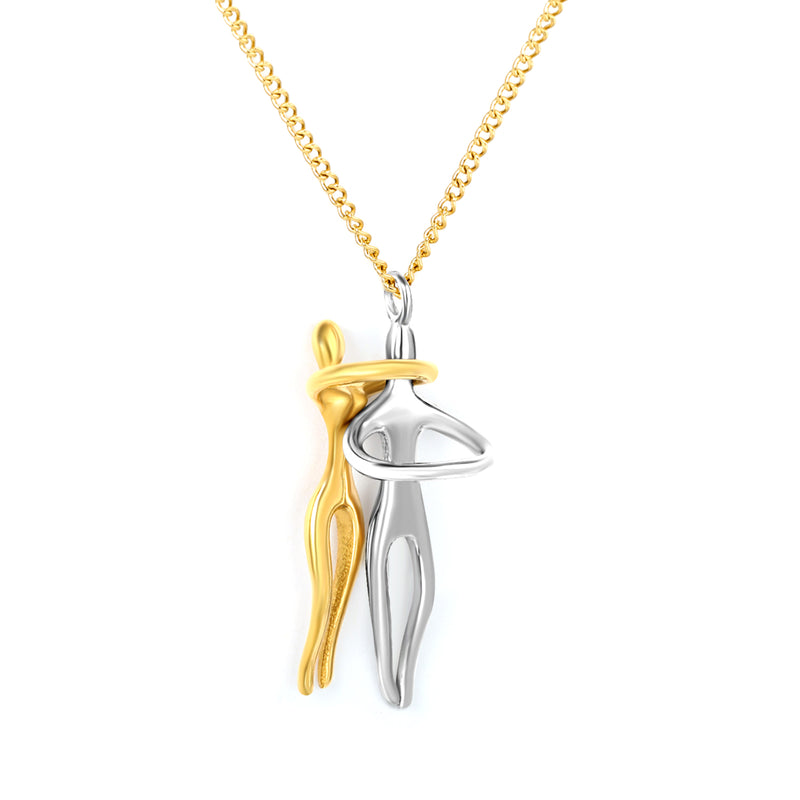 Couple's 0.35mm Six-Faceted Chain Necklace 45+5cm Gold