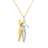 Couple's 0.35mm Six-Faceted Chain Necklace 45+5cm Gold