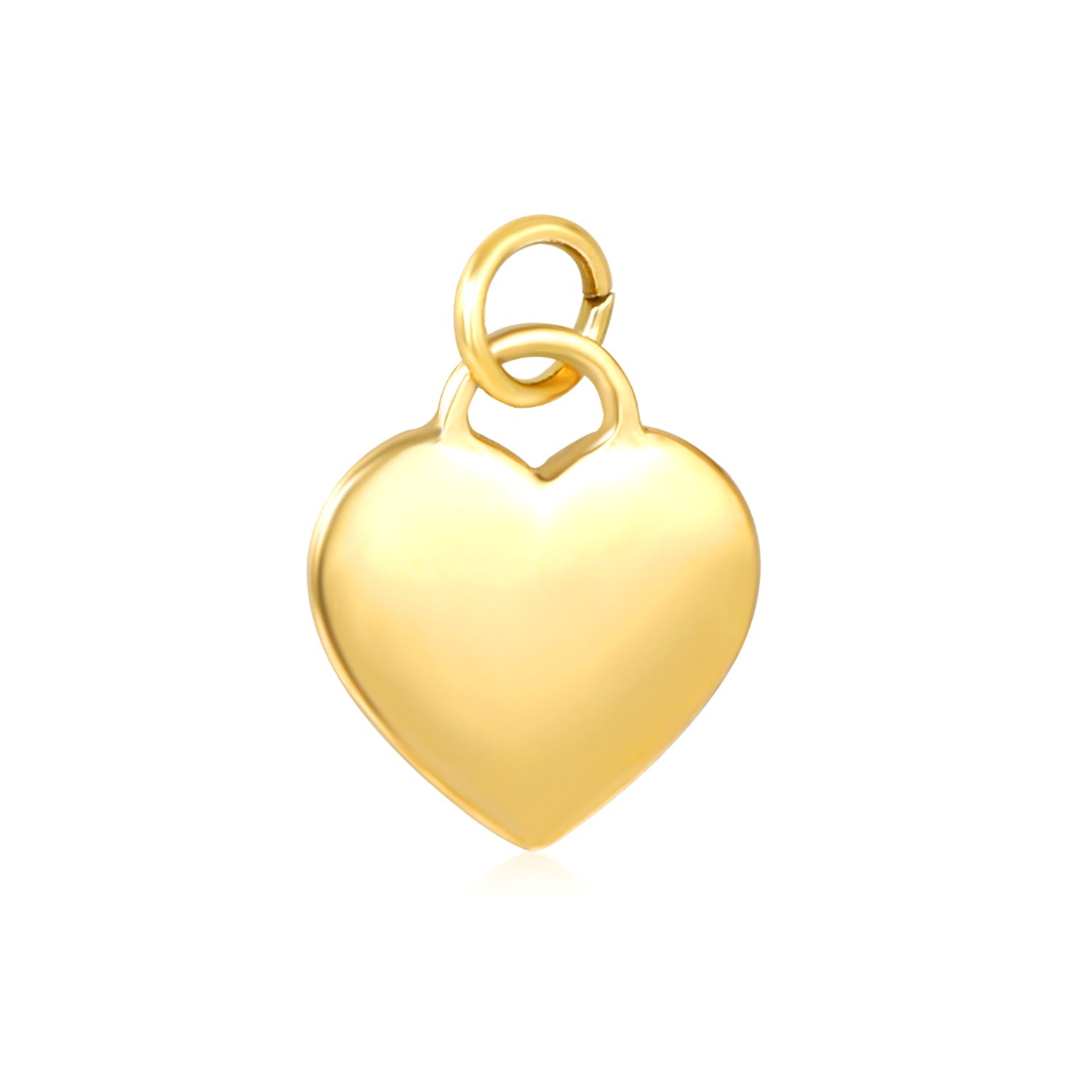Smooth/Dripping Oil Red Heart 14*16mm Clasp 1*6 Open Ring Accessories Gold(No Necklace) asonjewelry