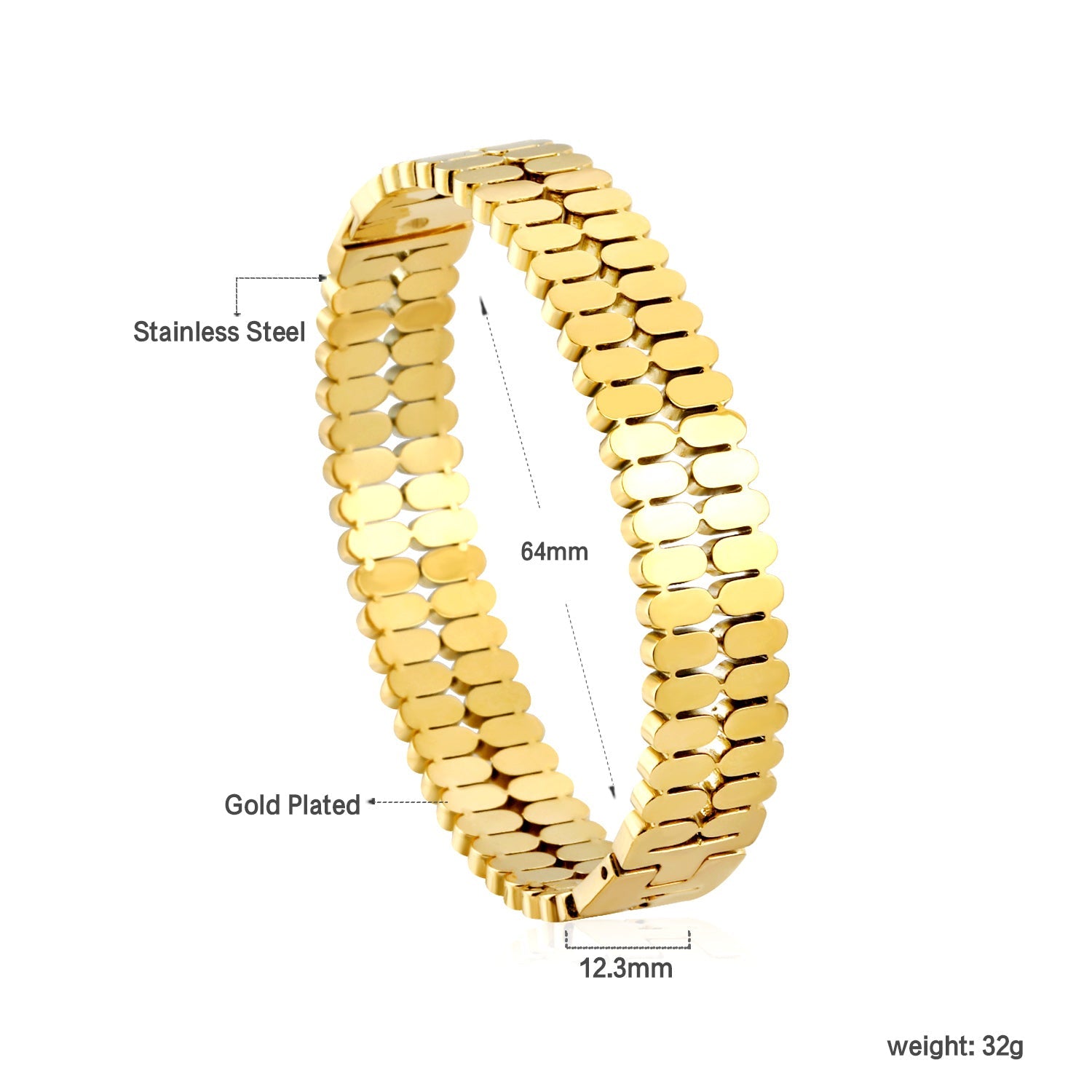 Double fence like shape bracelet asonjewelry