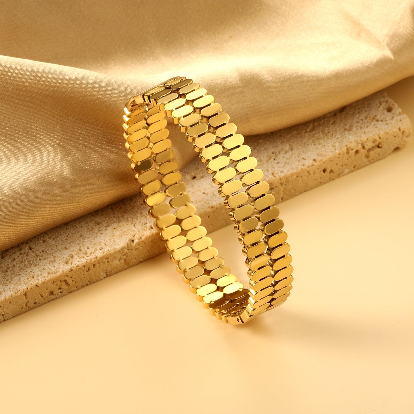 Double fence like shape bracelet asonjewelry
