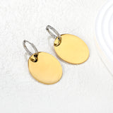 2.0 x 12mm inner diameter earring hook + 24 x 30mm polished elliptical shape earring, two-tone gold