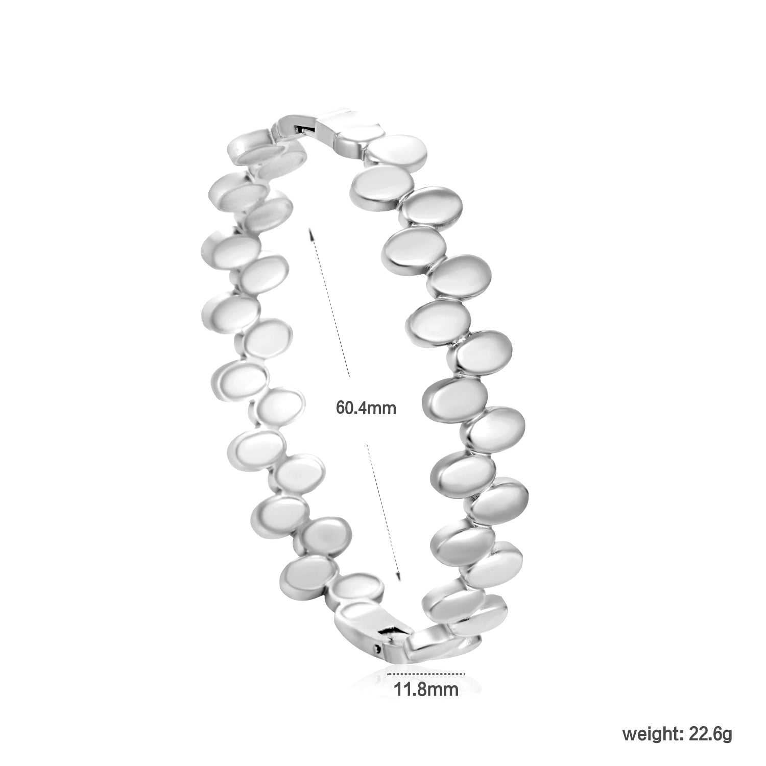 Thick 2.9*Width 11.8*Inner Diameter 60.4mm Bracelet Steel Color / Gold asonjewelry