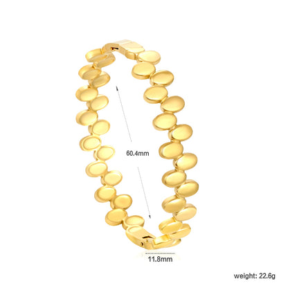 Thick 2.9*Width 11.8*Inner Diameter 60.4mm Bracelet Steel Color / Gold asonjewelry