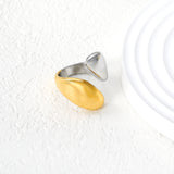 24mm Two - Tone Open Ring with Double Snake - Head Motif
