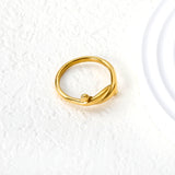 6mm Gold Twisted Knot Ring