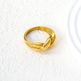 7.5mm Gold Half - Twisted Band Ring