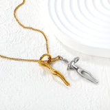 Couple's 0.35mm Six-Faceted Chain Necklace 45+5cm Gold
