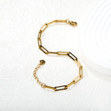 1.0 line 4*14mm 15 hollow long flat cross chains 19+3+6mm round tail tag handmade bracelet