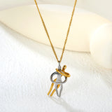 Couple's 0.35mm Six-Faceted Chain Necklace 45+5cm Gold