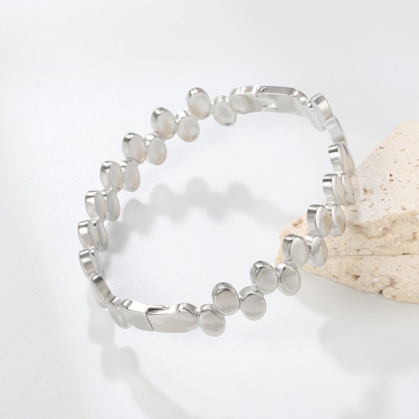 Thick 2.9*Width 11.8*Inner Diameter 60.4mm Bracelet Steel Color / Gold asonjewelry