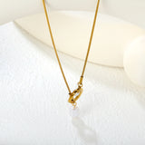 Sweater Chain 11.5x17mm Pendant 8x10mm Pendant Fringe Geometric Openwork Pearl 1.2 Round Snake 65cm Necklace Steel Color/Gold Color